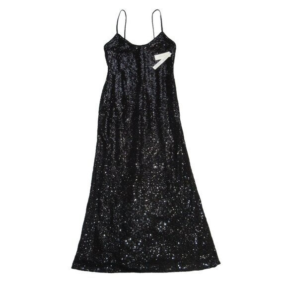 Anthropologie Black Sequin Dress - Picture 5 of 11